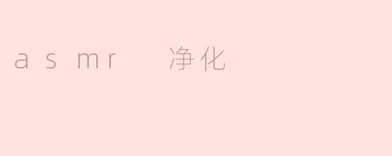 asmr 净化